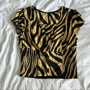 Free People Zebra Crop Top